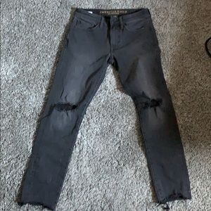 American Eagle black ripped jeans